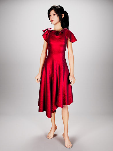 Red Silk Dress*