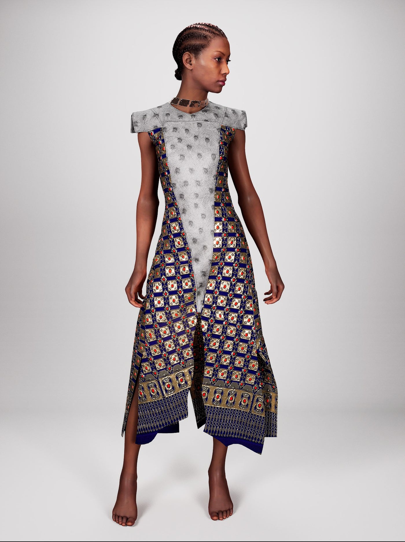 Folk Embroidered Dress uDraper Folk Embroidered Dress uDraper
