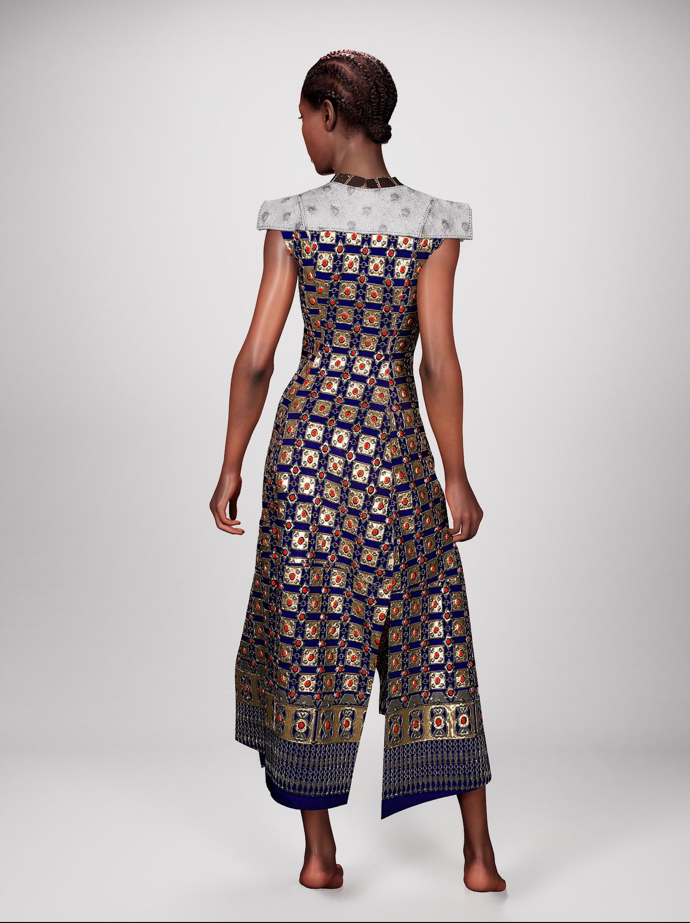 Folk Embroidered Dress uDraper Folk Embroidered Dress uDraper