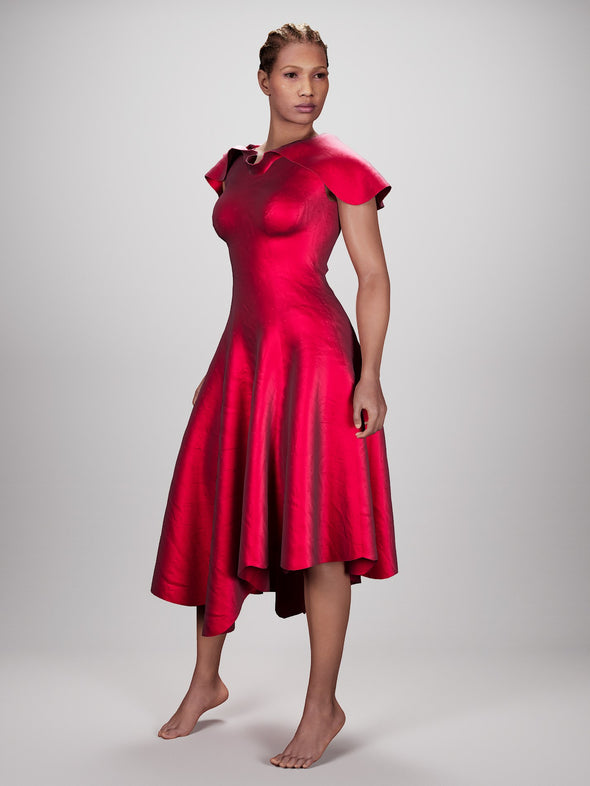 Red Silk Dress*